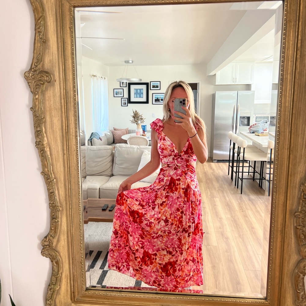 Hello Molly Red And White One Shoulder Sundress - image 2